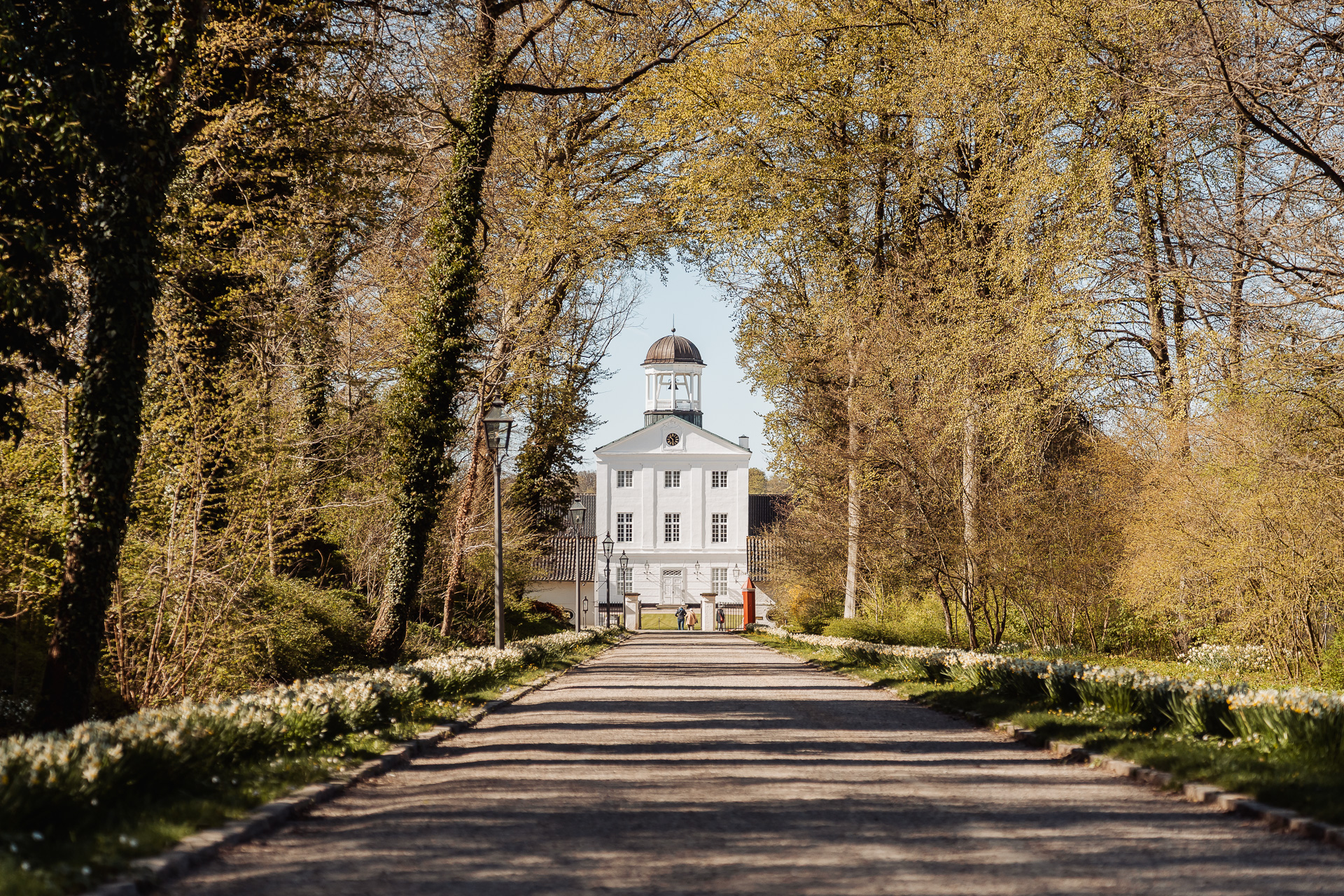 Wedding portrait in Gråsten Palace gardens